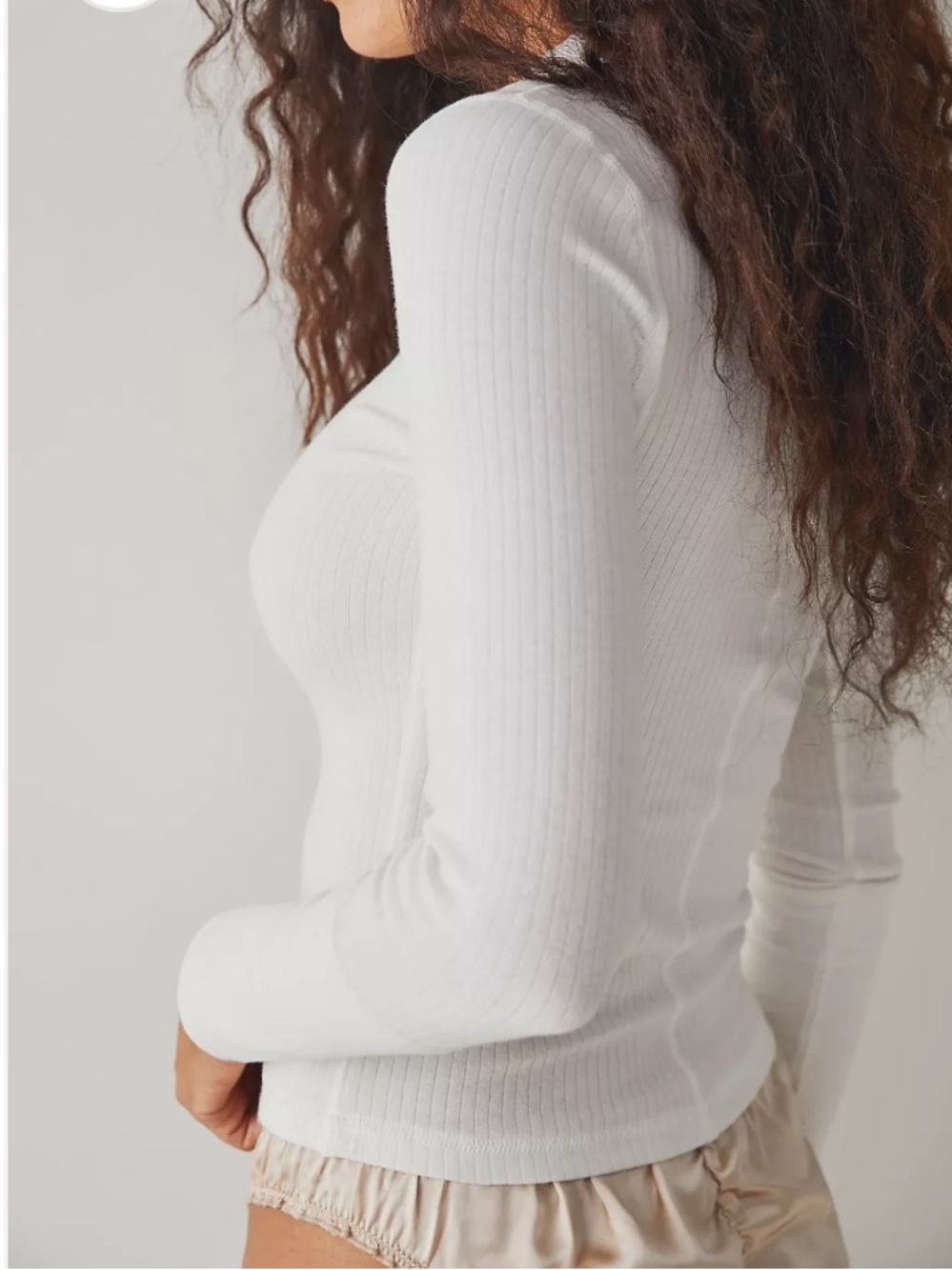 Free people Ricky mock neck ribbed cotton top size s new with tags